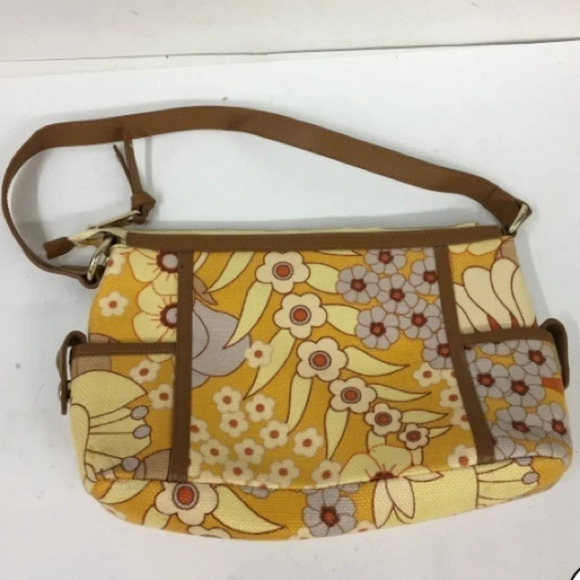 SPARTINA 449 Shoulder Bag Purse Gorgeous Multicolored in Golds, Browns & Yellow - Picture 5 of 6